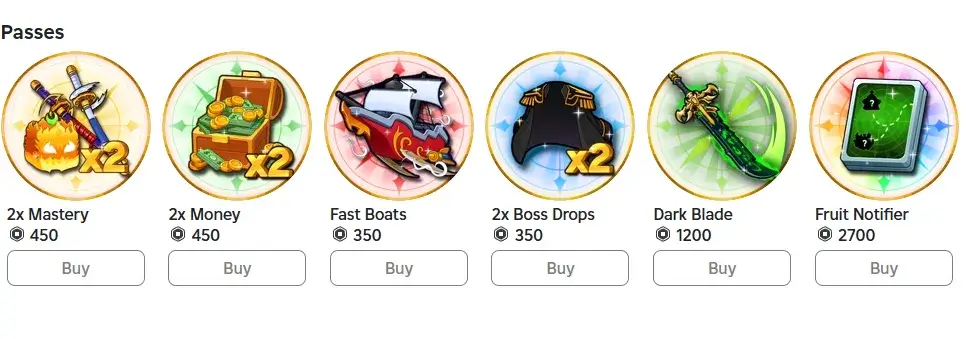 Blox Fruits gamepass